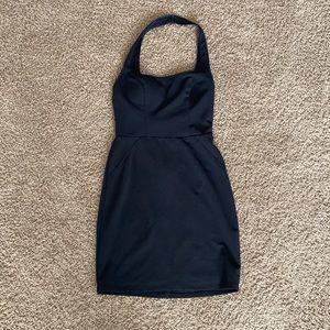 Black halter dress